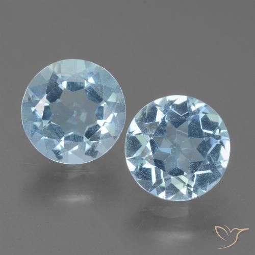 4.39ctw Naturel Bleu ciel Topaze, Tour, VS