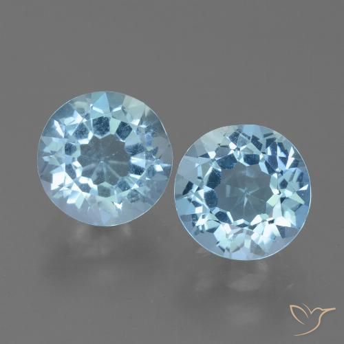 4.85ctw Naturel Bleu ciel Topaze, Tour, VVS-VS