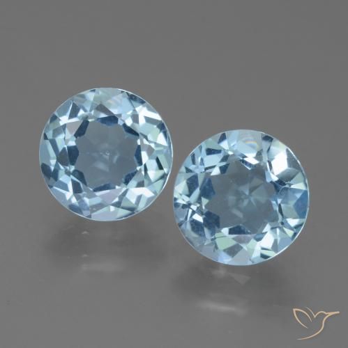 4.50ctw Naturel Bleu ciel Topaze, Tour, VS