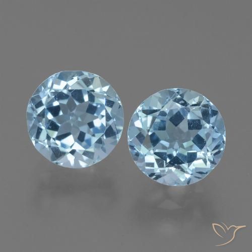 4.79ctw Naturel Bleu ciel Topaze, Tour, VS