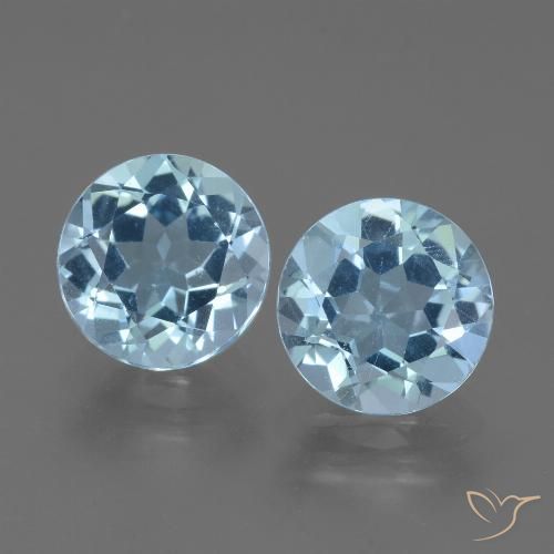4.41ctw Naturel Bleu ciel Topaze, Tour, VS