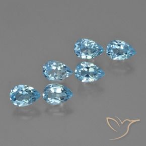 Shop natural 3.53ct Bleu ciel Topaze gems, En forme de poire, from Brésil at GemSelect. In stock, global shipping!