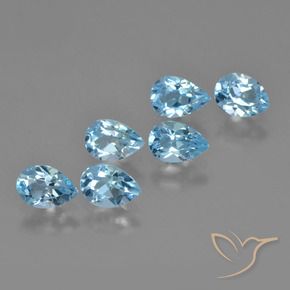 Shop natural 3.53ct Bleu Suisse Topaze gems, En forme de poire, from Brésil at GemSelect. In stock, global shipping!