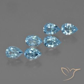 Shop natural 3.58ct Bleu ciel Topaze gems, En forme de poire, from Brésil at GemSelect. In stock, global shipping!