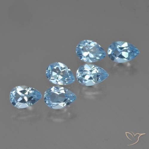 Shop natural 3.23ct Bleu ciel Topaze gems, En forme de poire, from Brésil at GemSelect. In stock, global shipping!