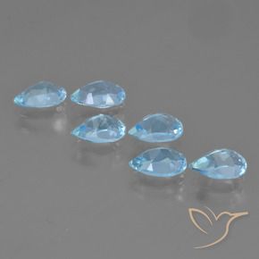 Shop natural 3.20ct Bleu ciel Topaze gems, En forme de poire, from Brésil at GemSelect. In stock, global shipping!