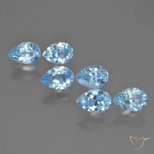 3.58ctw Naturel Bleu ciel Topaze, En forme de poire, VS