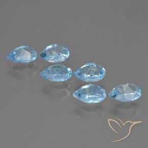 Shop natural 3.58ct Bleu ciel Topaze gems, En forme de poire, from Brésil at GemSelect. In stock, global shipping!