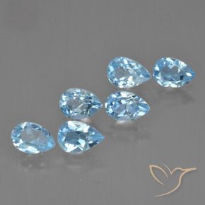 Shop natural 3.37ct Bleu ciel Topaze gems, En forme de poire, from Brésil at GemSelect. In stock, global shipping!