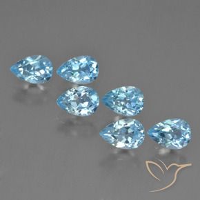 Shop natural 3.67ct Bleu Suisse Topaze gems, En forme de poire, from Brésil at GemSelect. In stock, global shipping!