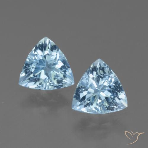 2.42ctw Naturel Bleu ciel Topaze, Trillion, VS
