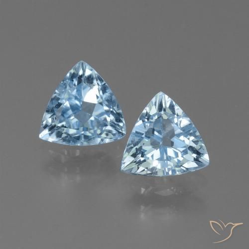 2.44ctw Naturel Bleu ciel Topaze, Trillion, VVS-VS
