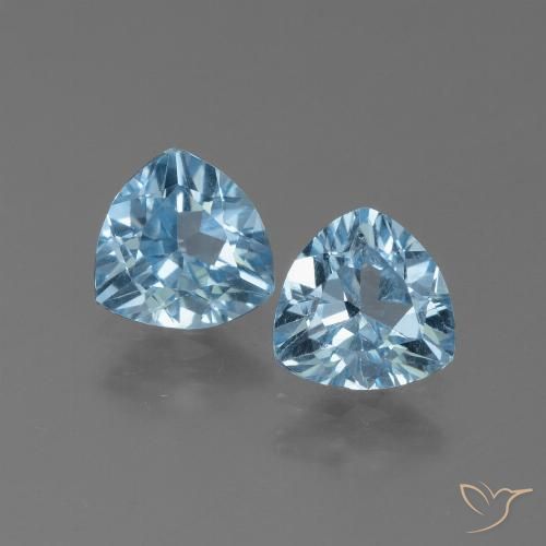 2.41ctw Naturel Bleu ciel Topaze, Trillion, VVS-VS