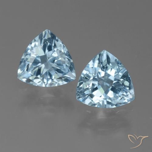 2.52ctw Naturel Bleu Suisse Topaze, Trillion, VVS-VS