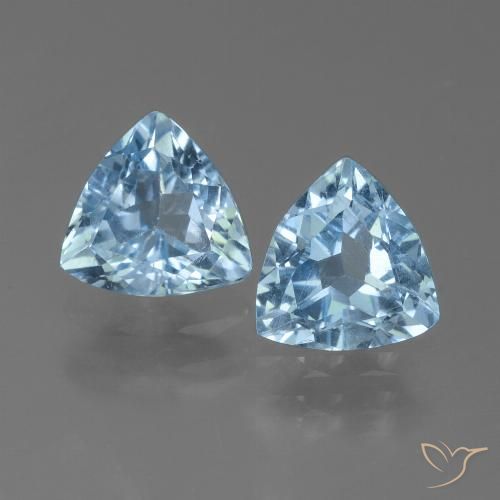 2.19ctw Naturel Bleu ciel Topaze, Trillion, VVS-VS