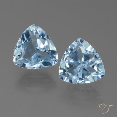 2.67ctw Naturel Bleu Suisse Topaze, Trillion, VVS-VS