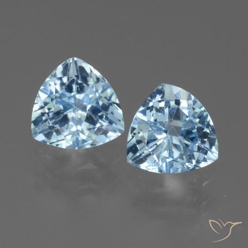 2.59ctw Naturel Bleu ciel Topaze, Trillion, VS