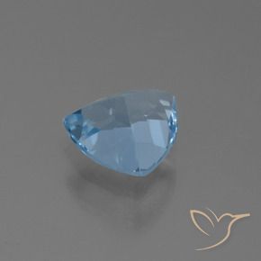 Topaze Bleu ciel naturelle Trillion, 1.42 ct, VS