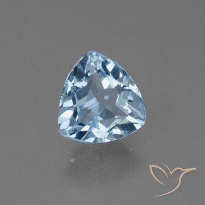 Topaze Bleu ciel naturelle Trillion, 1.32 ct, VS