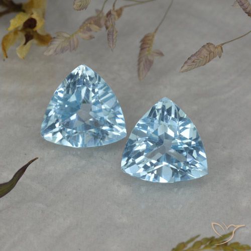 2.55ctw Naturel Bleu Suisse Topaze, Trillion, VVS-VS