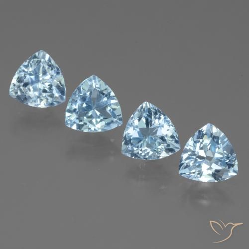 5.59ctw Naturel Bleu ciel Topaze, Trillion, VVS-VS