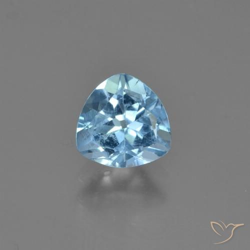1.23ct Naturel Bleu Suisse Topaze, Trillion, VS