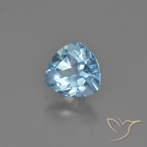Topaze Bleu Suisse naturelle Trillion, 1.23 ct, VS