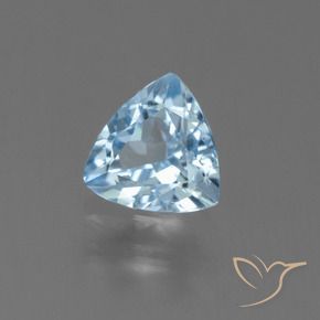 Topaze Bleu ciel naturelle Trillion, 1.34 ct, VS