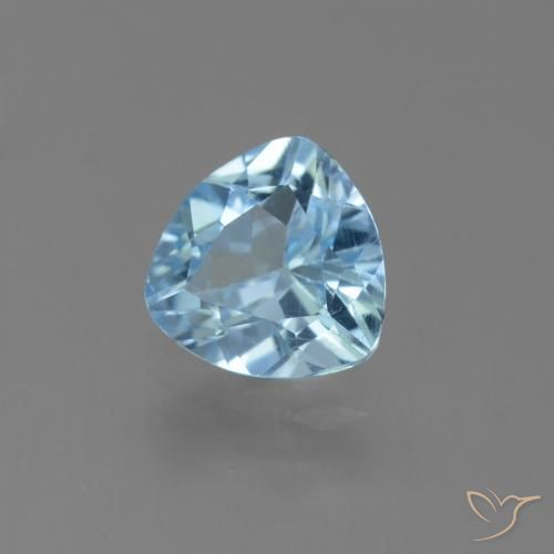 Topaze Bleu ciel naturelle Trillion, 1.32 ct, VS
