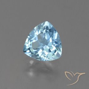 Topaze Bleu ciel naturelle Trillion, 1.32 ct, VS