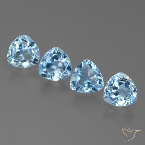 5.37ctw Naturel Bleu ciel Topaze, Trillion, VVS-VS