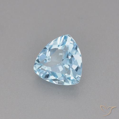 Topaze Bleu ciel naturelle Trillion, 1.45 ct, VS