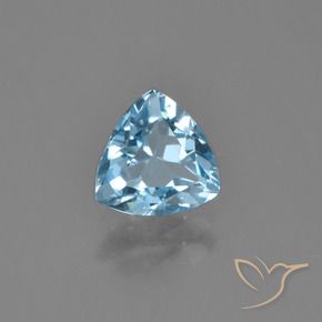 Topaze Bleu ciel naturelle Trillion, 1.30 ct, VS