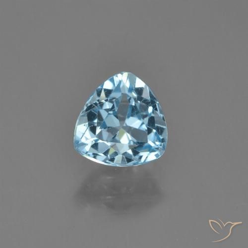 1.46ct Naturel Bleu Suisse Topaze, Trillion, VS