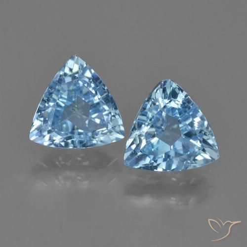 2.32ctw Naturel Bleu ciel Topaze, Trillion, VS