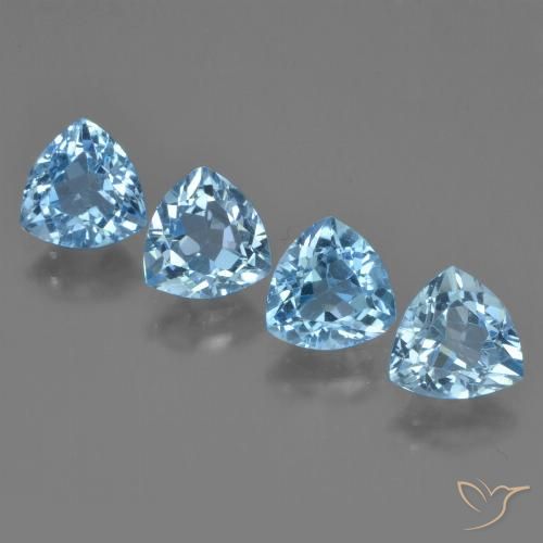 5.36ctw Naturel Bleu ciel Topaze, Trillion, VVS-VS