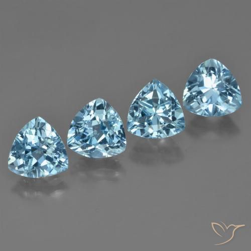 5.40ctw Naturel Bleu ciel Topaze, Trillion, VVS-VS
