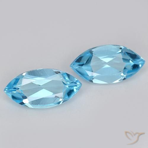 2.24ctw Naturel Bleu ciel Topaze, Marquise, VVS-VS