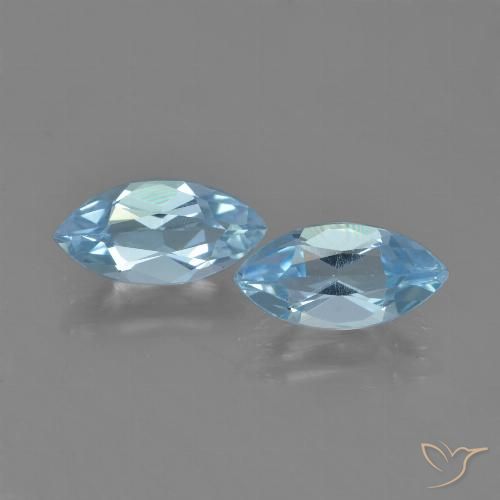 2.43ctw Naturel Bleu ciel Topaze, Marquise, VVS-VS