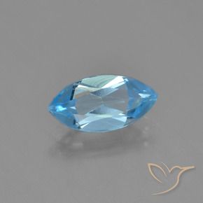 Topaze Bleu Suisse naturelle Marquise, 1.27 ct, VVS-VS