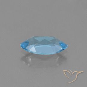 Topaze Bleu Suisse naturelle Marquise, 1.27 ct, VVS-VS