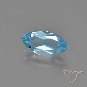Topaze Bleu ciel naturelle Marquise, 1.34 ct, VVS-VS