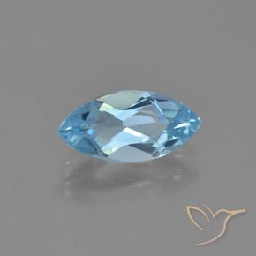 Topaze Bleu ciel naturelle Marquise, 1.34 ct, VVS-VS