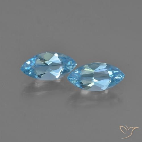 2.45ctw Naturel Bleu ciel Topaze, Marquise, VVS-VS