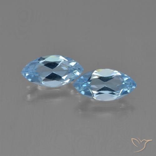 2.61ctw Naturel Bleu ciel Topaze, Marquise, VVS-VS