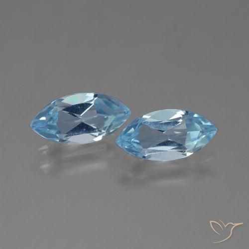 2.49ctw Naturel Bleu ciel Topaze, Marquise, VVS-VS