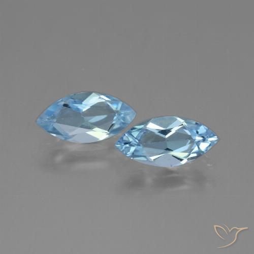 2.12ctw Naturel Bleu ciel Topaze, Marquise, VVS-VS