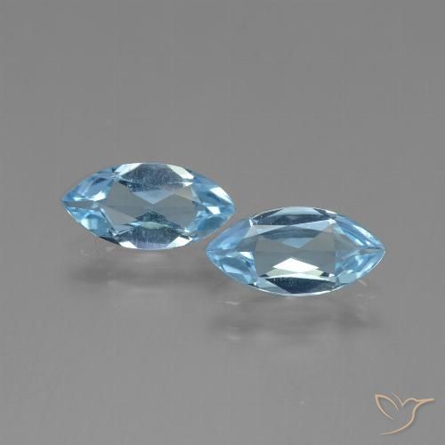 2.13ctw Naturel Bleu ciel Topaze, Marquise, VVS-VS