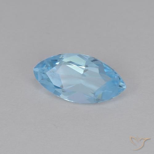 Topaze Bleu ciel naturelle Marquise, 1.36 ct, VVS-VS