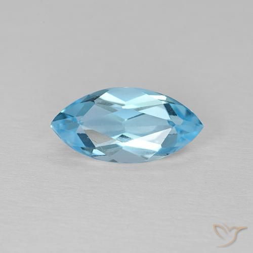1.38ct Naturel Bleu ciel Topaze, Marquise, VVS-VS